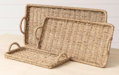 Rectangle Seagrass Tray Lg