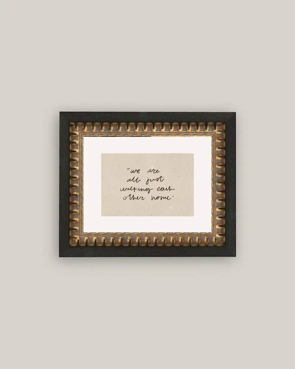We Are All Just Walking Framed Vintage Antique Style Sign