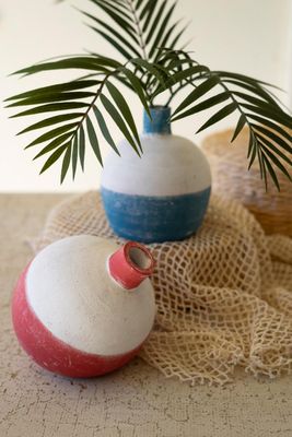 Clay Round Fishing Bobber Bud Vase