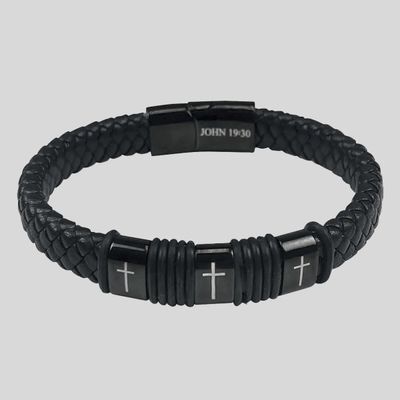 It Is Finished Braided Hold Fast Bracelet