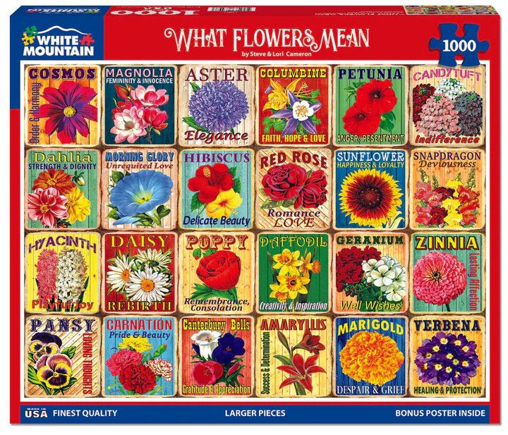 White Mountain What Flowers Mean 1,000 pc
