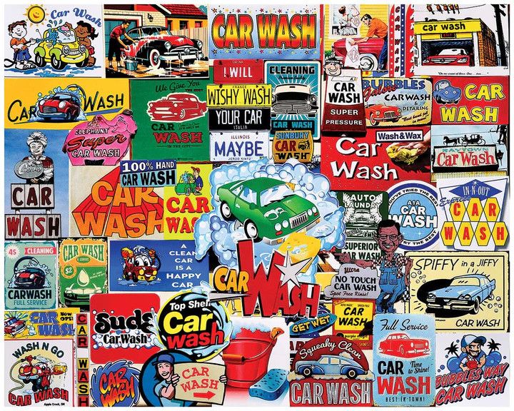 White Mountain Car Wash Puzzle 1,000 pc