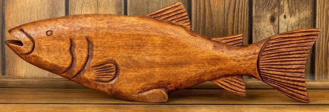Carved Wood Fish Figure