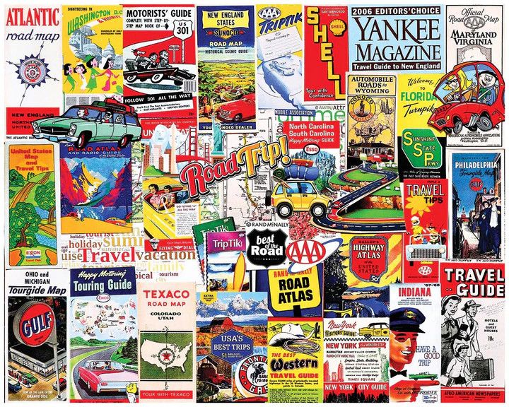 White Mountain US Maps &amp; Travel Guides 1,000 pc