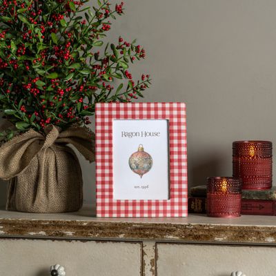 5 x 7 Red Gingham Photo Frame