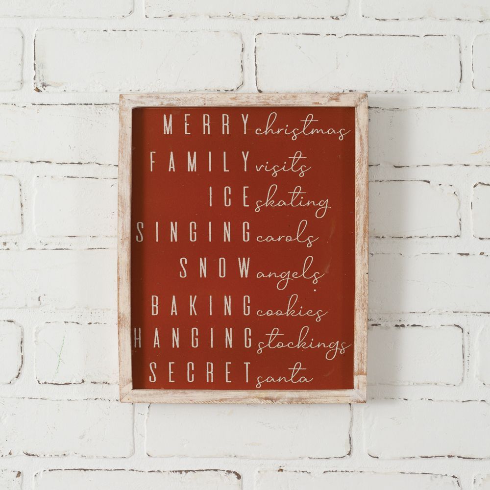 Christmas Words Wall Plaque