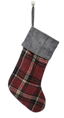 Merry/Gray Corduroy Stocking