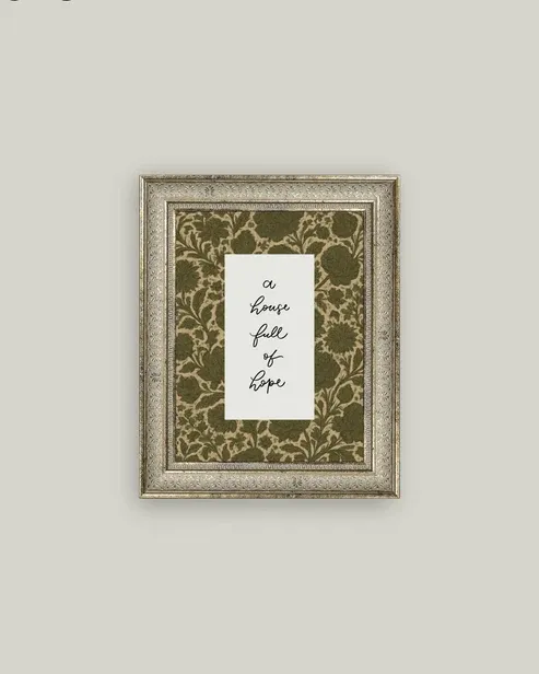 A House Full of Hope: Vintage Framed Canvas 8"x10"