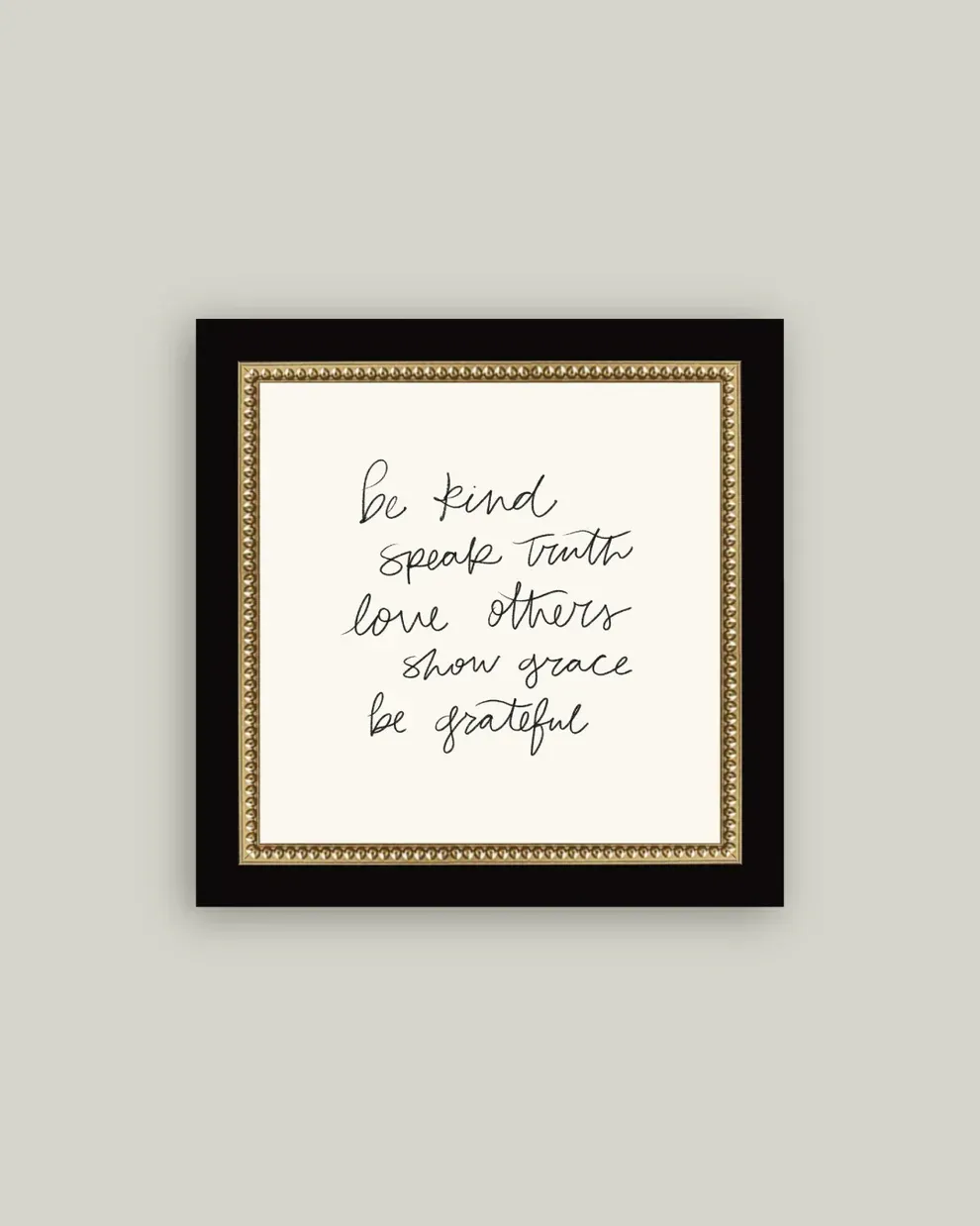Be Kind Speak Truth | Vintage Framed Antique Style Wall Art Sign