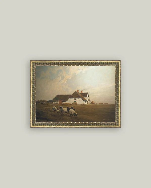 Farmhouse East Frisia Vintage Framed Antique Style Wall Art Sign