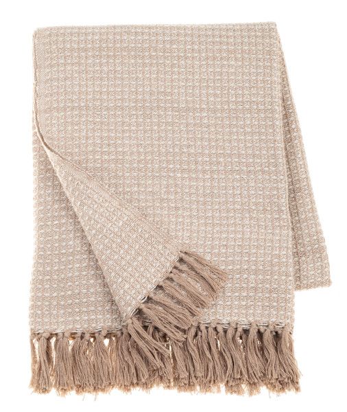 Textured Waffle Weave Throw