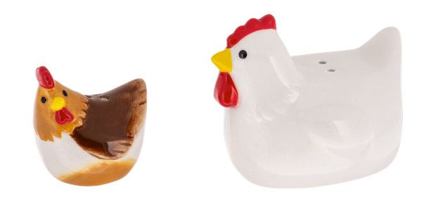 Stacking Salt &amp; Pepper Shakers - Chicken