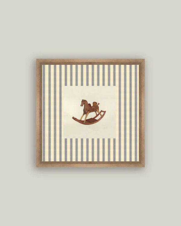 Toymaker Horse Vintage Framed Antique Style Wall Art Sign