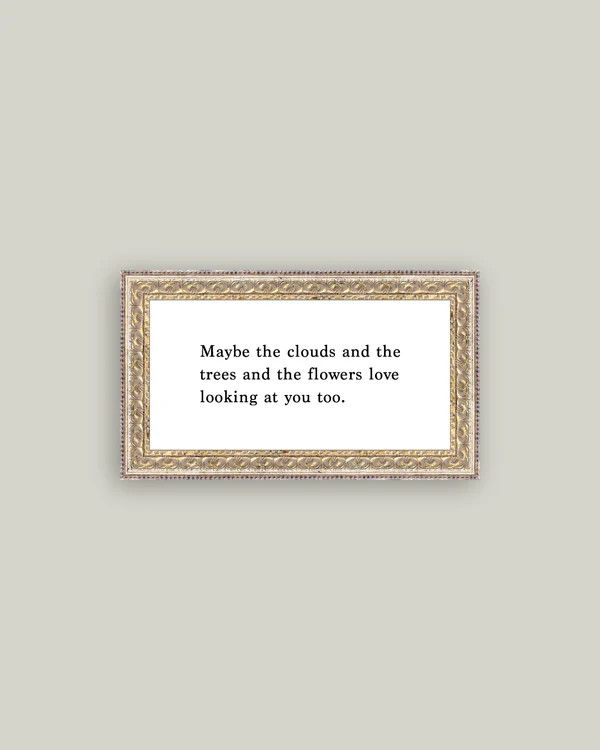 Maybe the Flowers Quote Framed Vintage Antique Style Art Sign