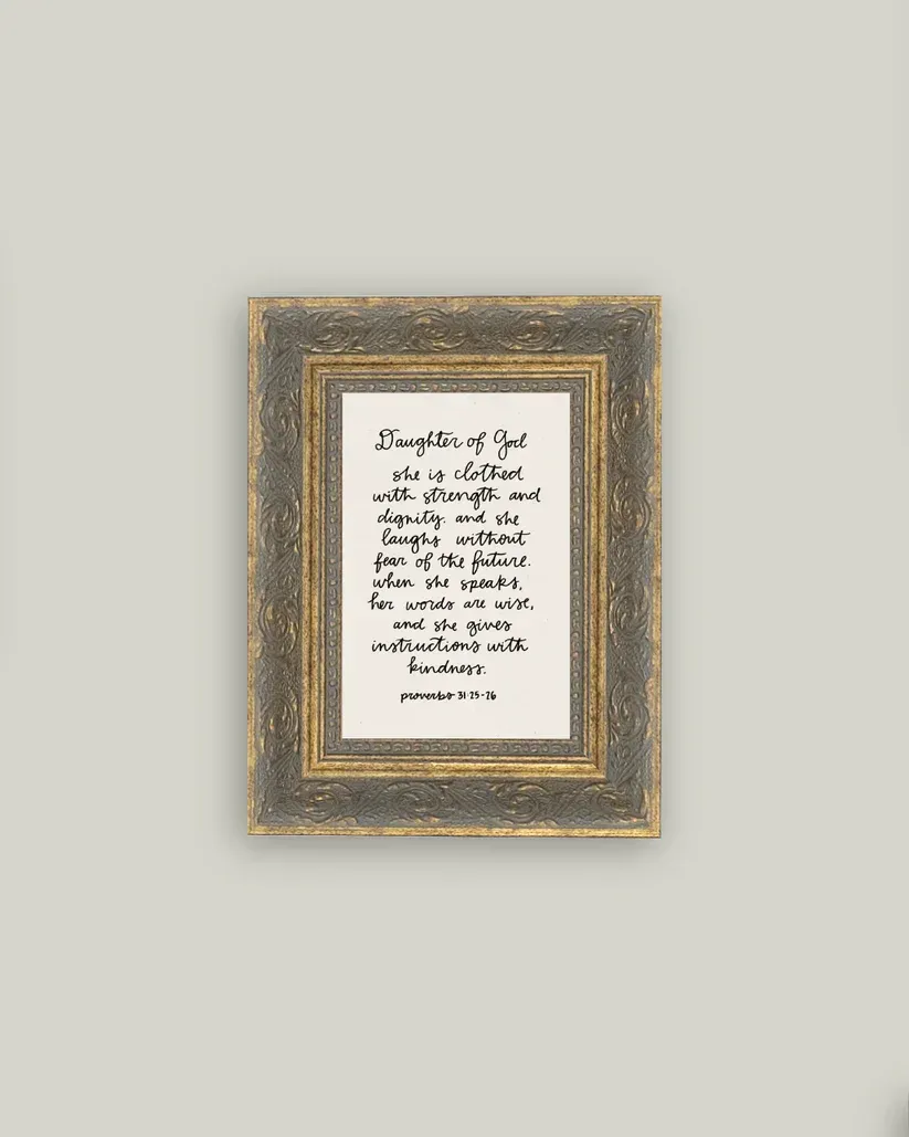 Daughter of God Vintage Framed Antique Style Sign
