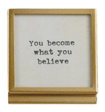 Metal &amp; Glass Frame w/Easel You Become