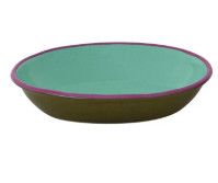 Enameled Dish Purple Rim