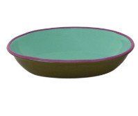 Enameled Dish Purple Rim