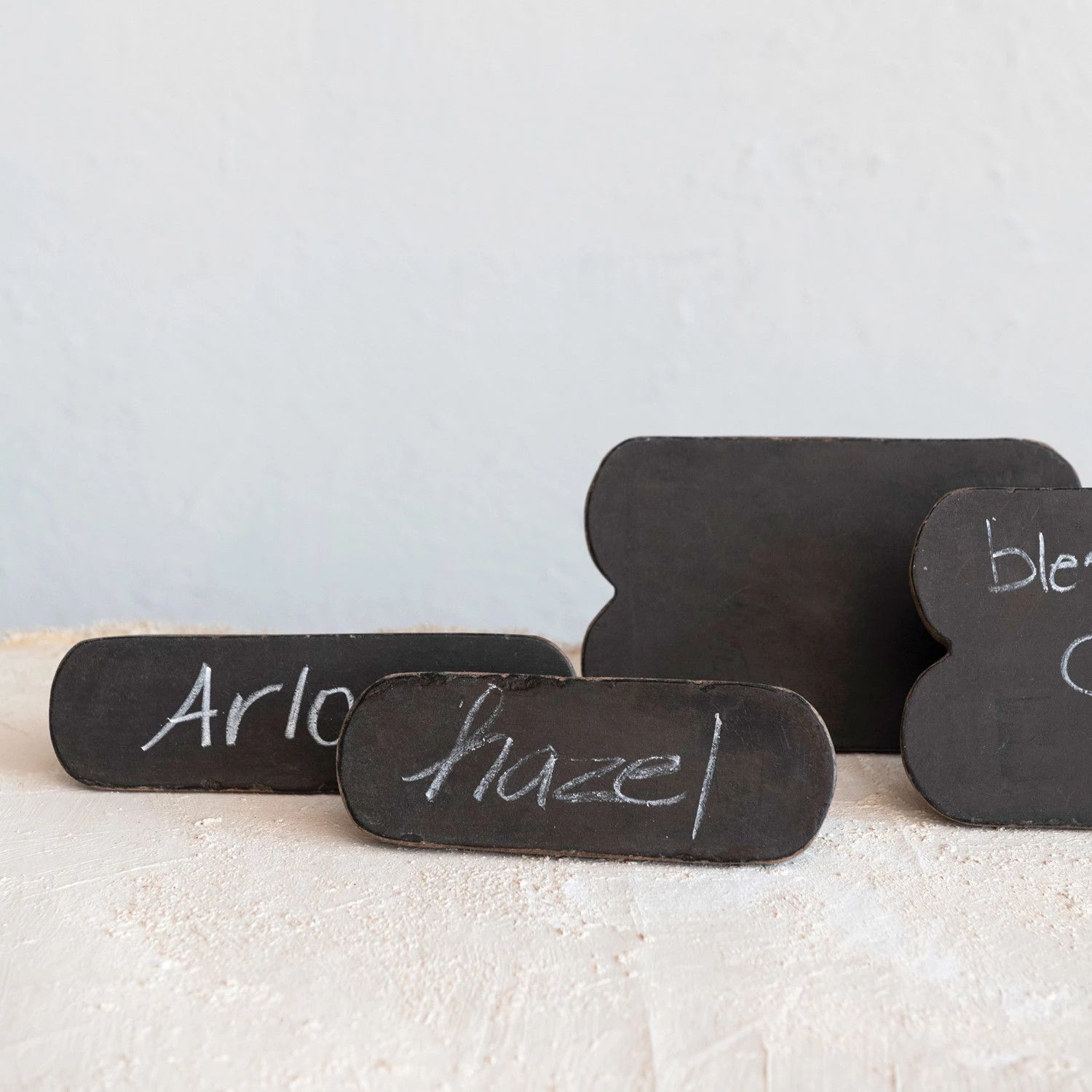 Found Wood Standing Sign, Black Chalkboard