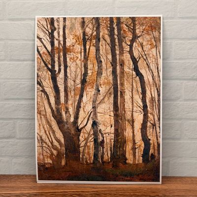 You Be Are Watercolor Print Wall Art Autumn Woodland