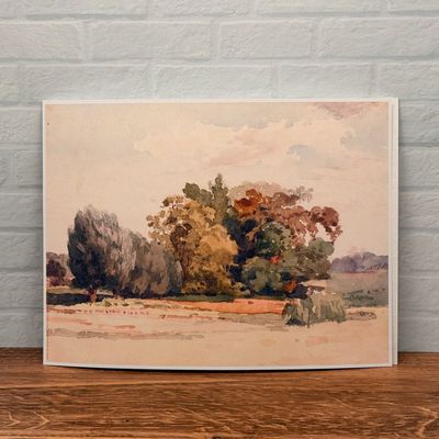 You Be Are Watercolor Print Wall Art Autumn Landscape
