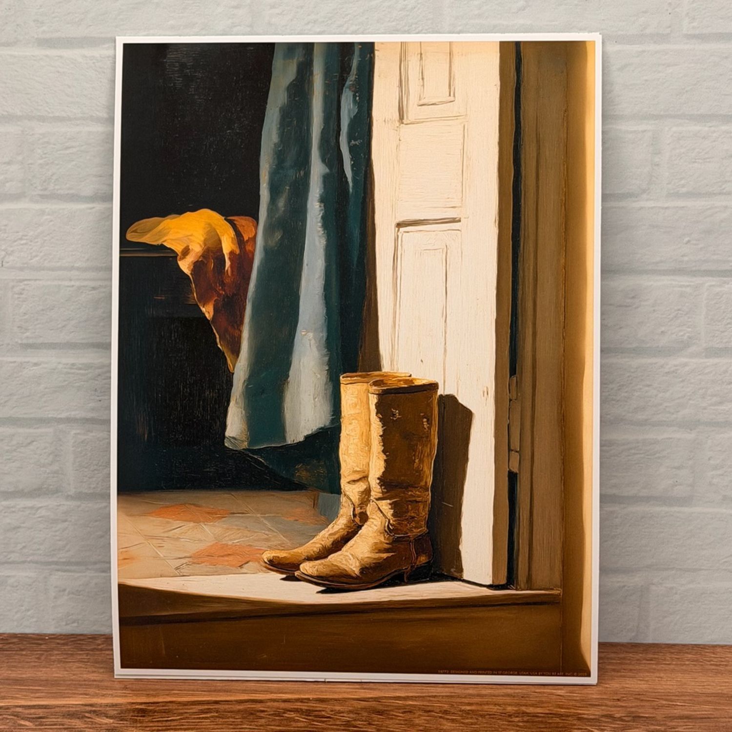 You Be Are Oil Print Wall Art Collection Boots by Door