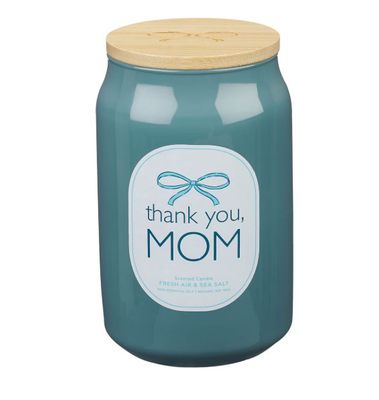 Glass Candle with Bamboo Lid