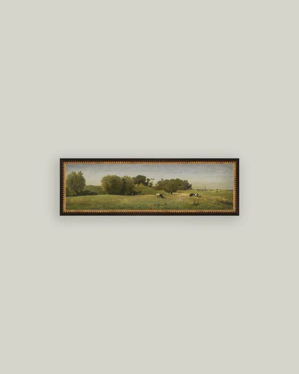 Landscape Near Adcoude Vintage Framed Wall Art Print Sign