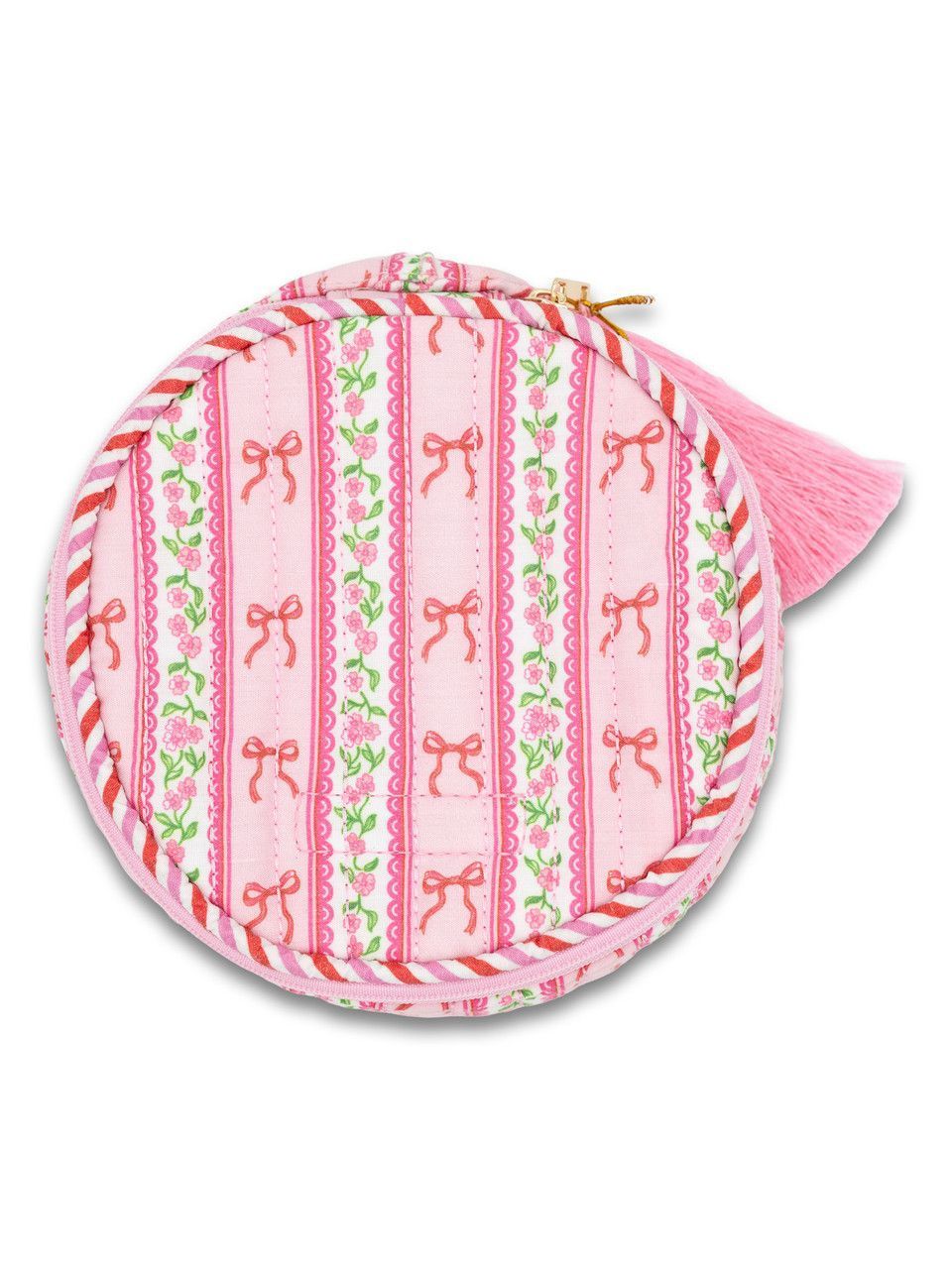 Simply Southern Quilted Tassel Bag, Style: Blush Striped