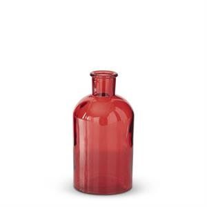 Red Glass Bottle 7.75” #5
