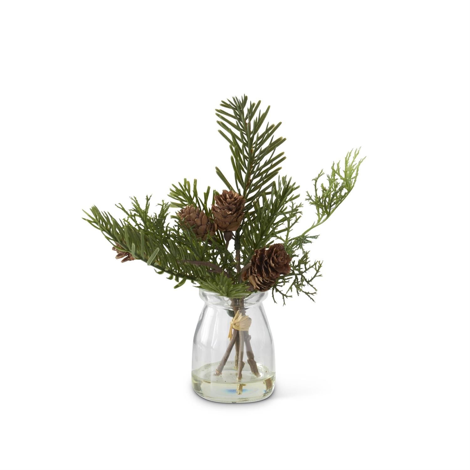 Pine Sprig w/Mini w/Mini Pinecone 8”