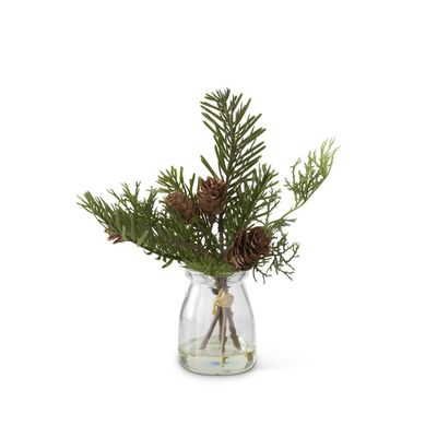 Pine Sprig w/Mini w/Mini Pinecone 8”