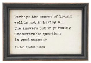 Wood Framed Sign with Saying - Secret of living well