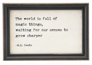 Wood Framed Wall Decor with Saying, Black &amp; White Be not afraid - William Shakespeare