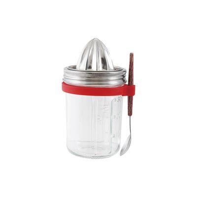 Jar w/Juicer, Spoon &amp; Silicone Ring Spoon Holder