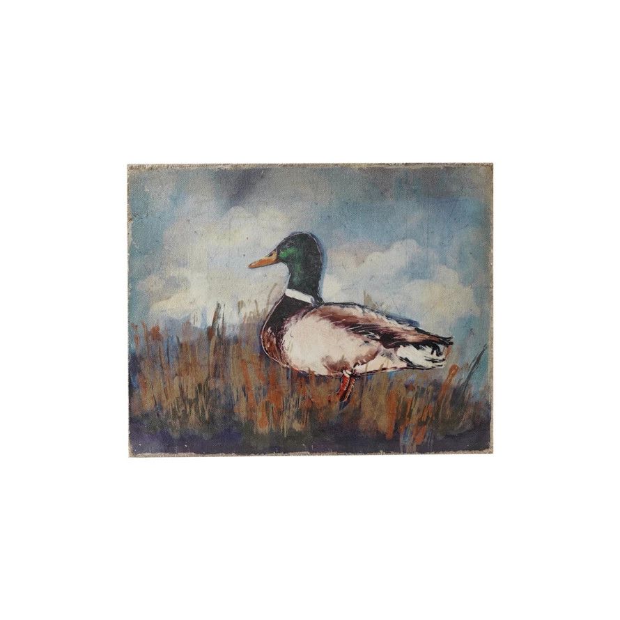 Canvas Wall Decor w/Duck