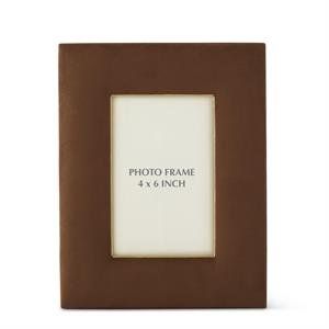 Tan Suede Photo Frame 4x6