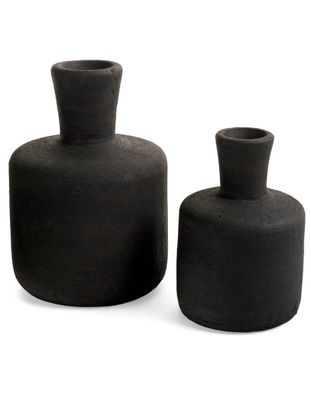 Bottle Shaped Terracotta Black/Brown SM