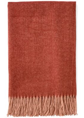 Throw w/Fringe Burgundy 50x60