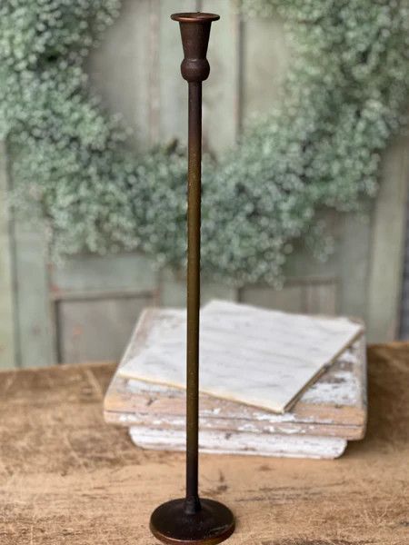 Maglia Antique Brass Candle Holder  21”
