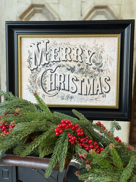 Vintage Merry Christmas Sign