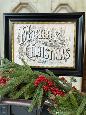 Vintage Merry Christmas Sign