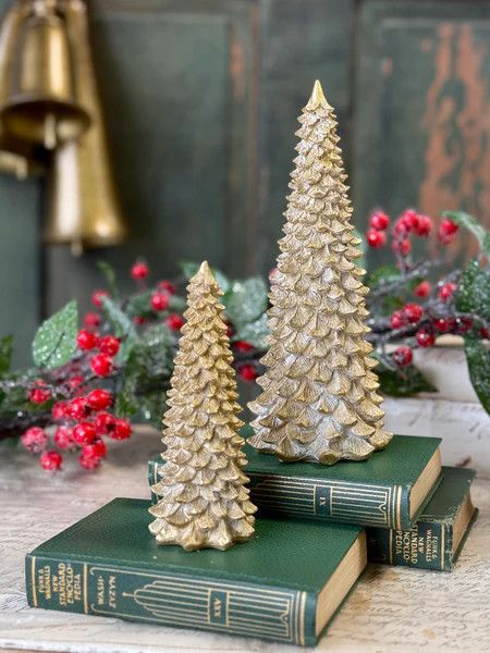 Glimmer Guild Pine Tree Candle 8.8"