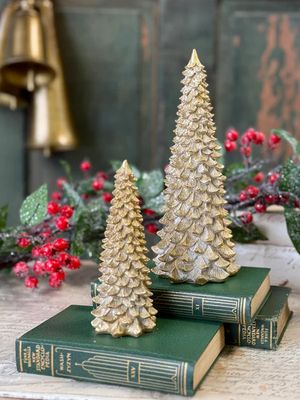 Glimmer Guild Pine Tree Candle 8.8"