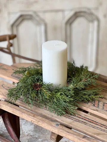 Telluride Spruce Candle Ring 4.5”