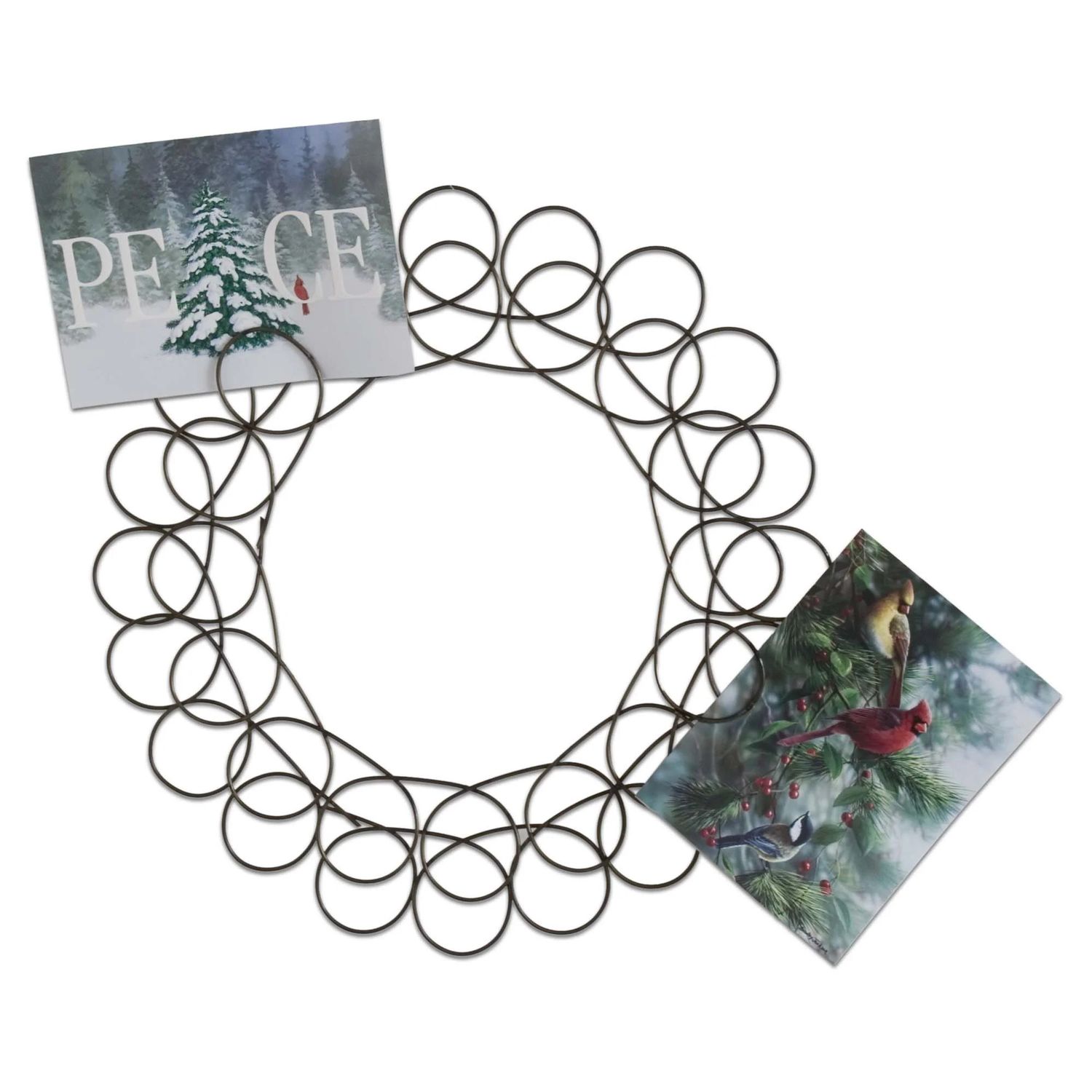 Spiral Wreath Greeting Card Holder