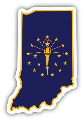 Indiana State Flag Sticker
