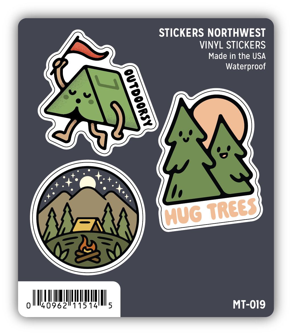 Camping Stickers (3 pack)
