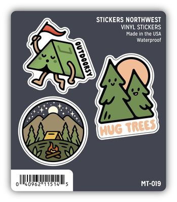 Camping Stickers (3 pack)