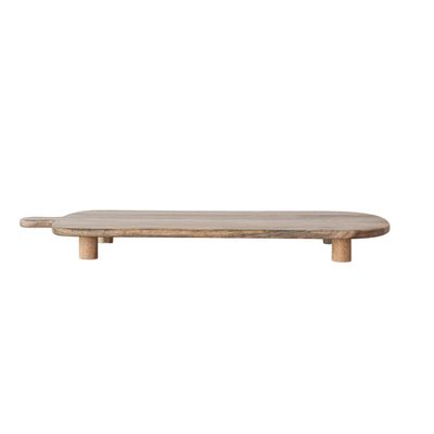 Mango Wood Footed Cheese/Serving Board with Handle